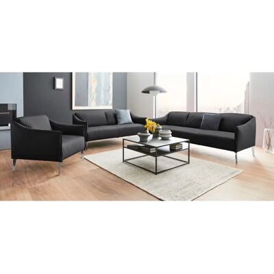 W.SCHILLIG Sally Ledersofa - 2,5-Sitzer, Schwarz, 194cm breit W.SCHILLIG Sally Ledersofa - 2,5-Sitzer, Schwarz, 194cm breit