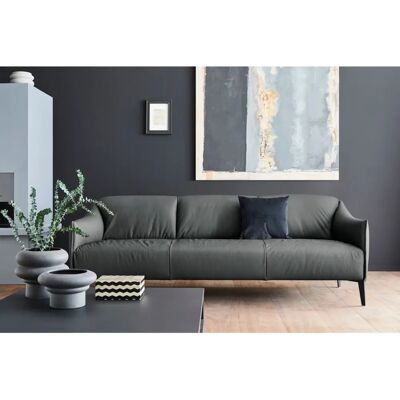 W.SCHILLIG Sally Ledersofa - 3-Sitzer, Grau W.SCHILLIG Sally Ledersofa - 3-Sitzer, Grau