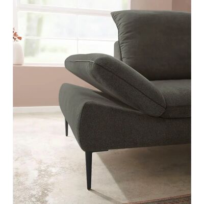 W.SCHILLIG enjoy&MORE - Grünes Chenille-Sofa mit Recamiere & verstellbarem Kopfteil W.SCHILLIG enjoy&MORE - Grünes Chenille-Sofa mit Recamiere & verstellbarem Kopfteil