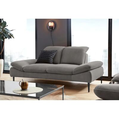 W.SCHILLIG enjoy&MORE graues Sofa - 2-Sitzer, verstellbare Kopfstützen, manuelle Rückenlehne W.SCHILLIG enjoy&MORE graues Sofa - 2-Sitzer, verstellbare Kopfstützen, manuelle Rückenlehne