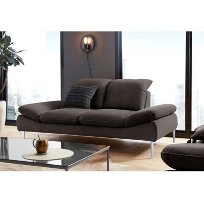 W.SCHILLIG enjoy&MORE 2er-Sofa - Leder, verstellbar, braun W.SCHILLIG enjoy&MORE 2er-Sofa - Leder, verstellbar, braun