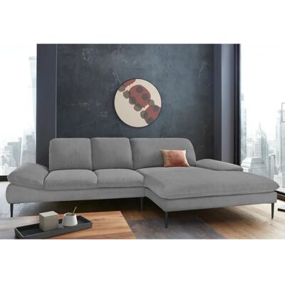 W.SCHILLIG enjoy&MORE Sofa - Dolphin Grau, Recamiere rechts, Verstellbare Kopfstütze W.SCHILLIG enjoy&MORE Sofa - Dolphin Grau, Recamiere rechts, Verstellbare Kopfstütze