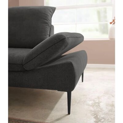 W.SCHILLIG Enjoy&MORE Couch - Grau Chenille-Sofa mit Rücken- & Kopfteilverstellung W.SCHILLIG Enjoy&MORE Couch - Grau Chenille-Sofa mit Rücken- & Kopfteilverstellung