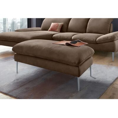 W.SCHILLIG enjoy&MORE Hocker - Polsterhocker mit silbernen Beinen W.SCHILLIG enjoy&MORE Hocker - Polsterhocker mit silbernen Beinen