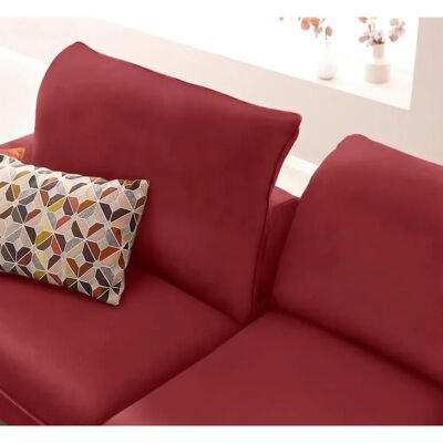 W.SCHILLIG enjoy&MORE - Verstellbares L-Form Sofa, rubinrot, Leder W.SCHILLIG enjoy&MORE - Verstellbares L-Form Sofa, rubinrot, Leder