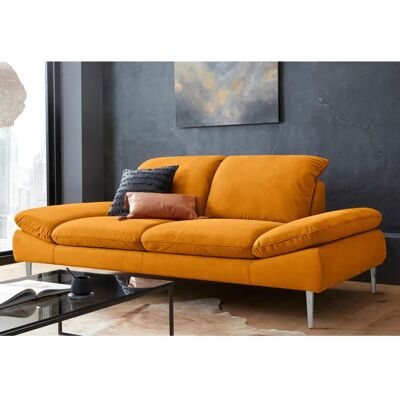 W.SCHILLIG enjoy&MORE gelber 2,5-Sitzer - mit Kopfteilverstellung, Armlehnen, Ausziehbett, 232cm W.SCHILLIG enjoy&MORE gelber 2,5-Sitzer - mit Kopfteilverstellung, Armlehnen, Ausziehbett, 232cm