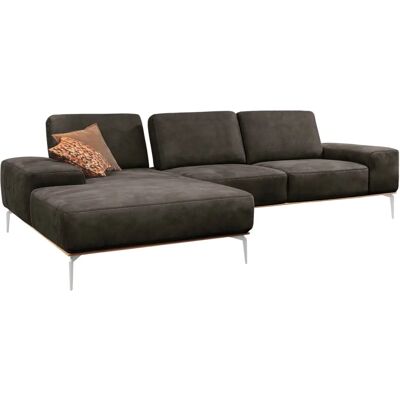 W.SCHILLIG Lauf Grau Sofa - 3-Sitzer, Recamiere, Holzsockel W.SCHILLIG Lauf Grau Sofa - 3-Sitzer, Recamiere, Holzsockel