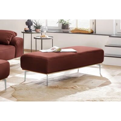W.SCHILLIG run Hocker - rot (rosso marone z73) mit elegantem Holzsockel W.SCHILLIG run Hocker - rot (rosso marone z73) mit elegantem Holzsockel
