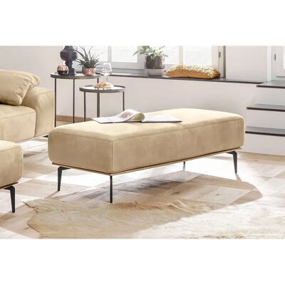 W.SCHILLIG »run« Hocker - Beige Stoff, Holzsockel W.SCHILLIG »run« Hocker - Beige Stoff, Holzsockel