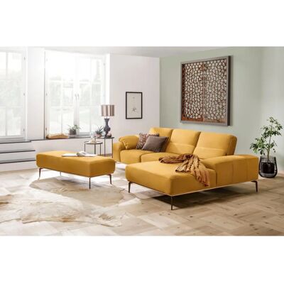 W.SCHILLIG Lauf Sofa - Gelb - 299cm L-Form Leder Recamiere W.SCHILLIG Lauf Sofa - Gelb - 299cm L-Form Leder Recamiere