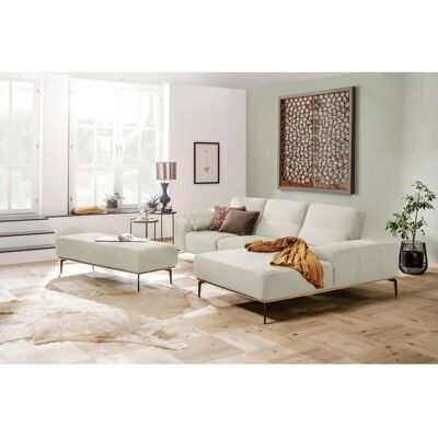 W.SCHILLIG Run Ecksofa - Weiß, 299x88x178cm, Leder, Reversibler Lounge W.SCHILLIG Run Ecksofa - Weiß, 299x88x178cm, Leder, Reversibler Lounge