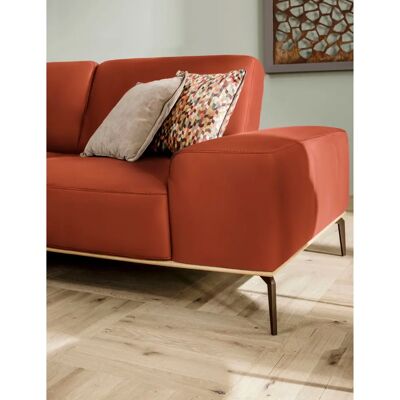 W.SCHILLIG »run« Sofa - Orange Kupfer - 319cm, 88cm, 178cm - Leder, Verstellbar W.SCHILLIG »run« Sofa - Orange Kupfer - 319cm, 88cm, 178cm - Leder, Verstellbar
