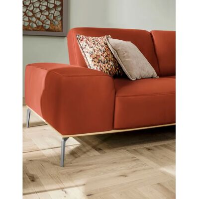 W.SCHILLIG »run« Ecksofa - Orange Leder, 319cm x 88cm x 178cm - Lounge Möbel W.SCHILLIG »run« Ecksofa - Orange Leder, 319cm x 88cm x 178cm - Lounge Möbel