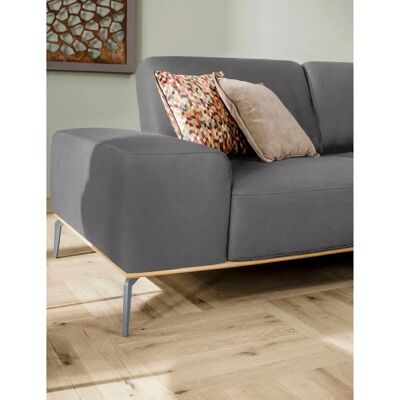 W.SCHILLIG Run Grau Sofa - Recamiere rechts, Sitztiefenverstellung W.SCHILLIG Run Grau Sofa - Recamiere rechts, Sitztiefenverstellung
