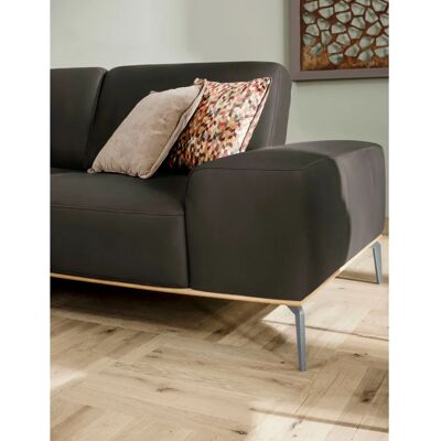 W.SCHILLIG »run« Ecksofa - Grau Leder L-Form W.SCHILLIG »run« Ecksofa - Grau Leder L-Form