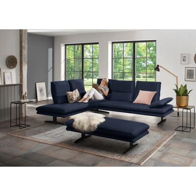 W.SCHILLIG Broadway - blau - L-Form - Longlife Xtra-Leder - Sofa W.SCHILLIG Broadway - blau - L-Form - Longlife Xtra-Leder - Sofa