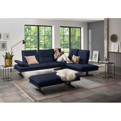 W.SCHILLIG Broadway Blau Leder Hocker - Ottomans W.SCHILLIG Broadway Blau Leder Hocker - Ottomans
