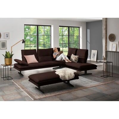 W.SCHILLIG Broadway Hocker - Leder, 145x43x71cm - Schwarze Füße W.SCHILLIG Broadway Hocker - Leder, 145x43x71cm - Schwarze Füße