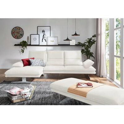 W.SCHILLIG Broadway Weiß Leder Ecksofa - Sofa W.SCHILLIG Broadway Weiß Leder Ecksofa - Sofa