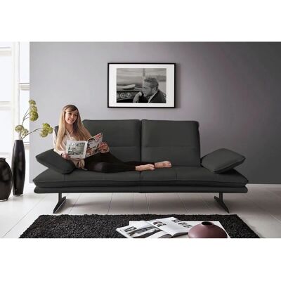 W.SCHILLIG Broadway Sofa - 2-Sitzer, Leder, Grau, 216x94x96cm W.SCHILLIG Broadway Sofa - 2-Sitzer, Leder, Grau, 216x94x96cm