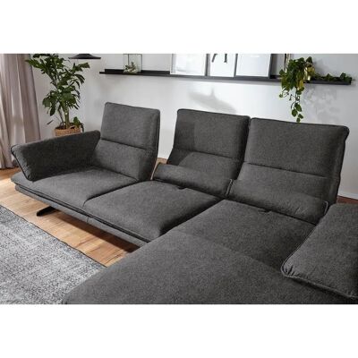 W.SCHILLIG Broadway Sofa - Anthrazit S22, Longchair rechts, verstellbar W.SCHILLIG Broadway Sofa - Anthrazit S22, Longchair rechts, verstellbar