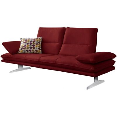 W.SCHILLIG Broadway Ledersofa - 2,5-Sitzer, Ruby Red, Longchair links W.SCHILLIG Broadway Ledersofa - 2,5-Sitzer, Ruby Red, Longchair links