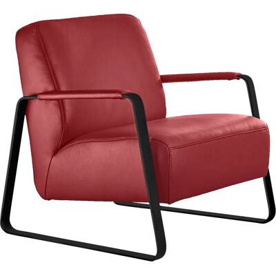 W.SCHILLIG Quadroo Loungesessel - Leder, Rot - Lounge Sessel W.SCHILLIG Quadroo Loungesessel - Leder, Rot - Lounge Sessel