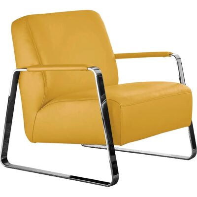 W.SCHILLIG Quadroo Cocktail-Sessel - Gelb - Velour, Longlife Xtra-Leder Z73 W.SCHILLIG Quadroo Cocktail-Sessel - Gelb - Velour, Longlife Xtra-Leder Z73