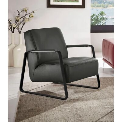 W.SCHILLIG Quadroo Loungesessel - Longlife Xtra-Leder Z73 - Grau W.SCHILLIG Quadroo Loungesessel - Longlife Xtra-Leder Z73 - Grau