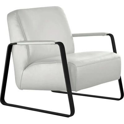W.SCHILLIG Quadroo Loungesessel - Leder, Weiß Z73, 65x82x82cm W.SCHILLIG Quadroo Loungesessel - Leder, Weiß Z73, 65x82x82cm