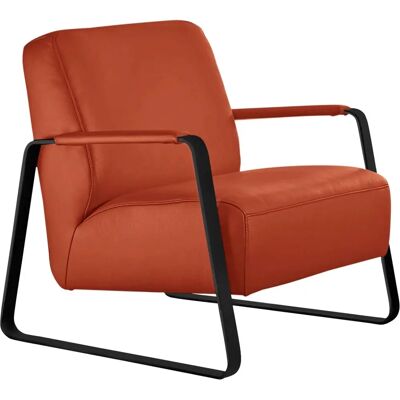 W.SCHILLIG Quadroo Loungesessel - orange (kupfer z73) - Hochwertiges Leder W.SCHILLIG Quadroo Loungesessel - orange (kupfer z73) - Hochwertiges Leder