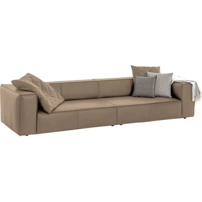 W.SCHILLIG 4-Sitzer Sofa - Longlife Xtra-Leder Z59 - Braun - Elegante Biese - Made in Europe - 240kg Max W.SCHILLIG 4-Sitzer Sofa - Longlife Xtra-Leder Z59 - Braun - Elegante Biese - Made in Europe - 240kg Max