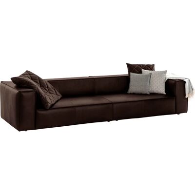 W.SCHILLIG around-the-block Sofa - 4 Sitze, weiches Leder, Vintage-Look W.SCHILLIG around-the-block Sofa - 4 Sitze, weiches Leder, Vintage-Look