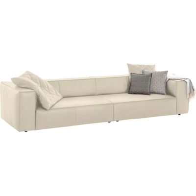 W.SCHILLIG 4-Sitzer Sofa - around-the-block, grau, Leder W.SCHILLIG 4-Sitzer Sofa - around-the-block, grau, Leder