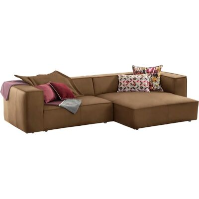 W.SCHILLIG around-the-block Sofa - Fango Z69, Braunes Leder, 300cm lang W.SCHILLIG around-the-block Sofa - Fango Z69, Braunes Leder, 300cm lang