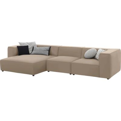 W.SCHILLIG Around-the-Block Couch - Leder, 6 Sitze, Braun, Modern W.SCHILLIG Around-the-Block Couch - Leder, 6 Sitze, Braun, Modern