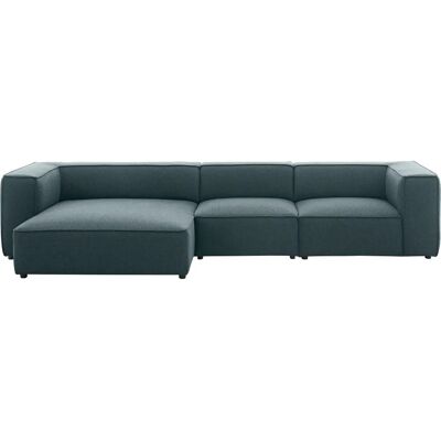 W.SCHILLIG around-the-block Sofa - blau - 341cm x 66cm x 164cm - Leder & Stoff W.SCHILLIG around-the-block Sofa - blau - 341cm x 66cm x 164cm - Leder & Stoff