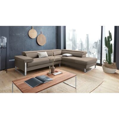 W.SCHILLIG finn Couch mit Ottomane, Braun, 281cm - Sofa W.SCHILLIG finn Couch mit Ottomane, Braun, 281cm - Sofa