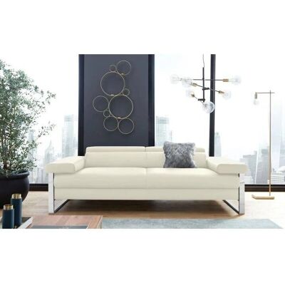 W.SCHILLIG Finn Ledersofa - 2-Sitzer, Weiß, Verstellbarer Kopfstütze W.SCHILLIG Finn Ledersofa - 2-Sitzer, Weiß, Verstellbarer Kopfstütze
