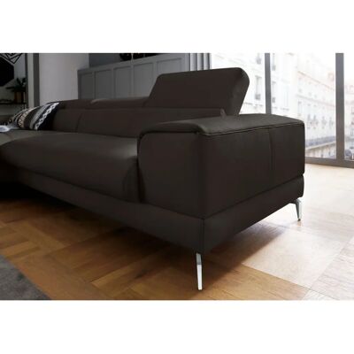 W.SCHILLIG Piedroo L-Form Sofa - Braun, Motorische Kopfstütze, Linker Longchair W.SCHILLIG Piedroo L-Form Sofa - Braun, Motorische Kopfstütze, Linker Longchair