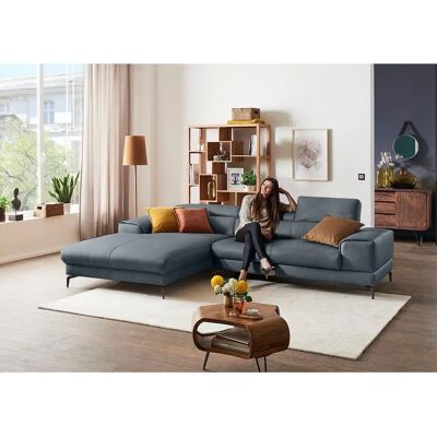 W.SCHILLIG Piedroo Ecksofa - Blau, L-Form, Motor Kopfteilverstellung W.SCHILLIG Piedroo Ecksofa - Blau, L-Form, Motor Kopfteilverstellung
