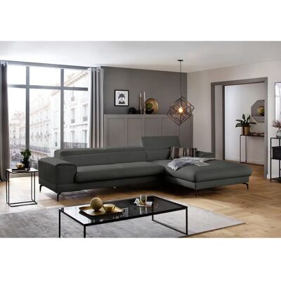 W.SCHILLIG Piedroo Grau Softleder L-Form Sofa - Sofa W.SCHILLIG Piedroo Grau Softleder L-Form Sofa - Sofa