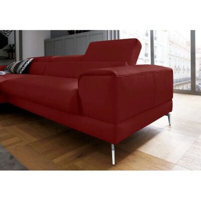 W.SCHILLIG Piedroo - Ruby Rot Leder L-Form Sofa W.SCHILLIG Piedroo - Ruby Rot Leder L-Form Sofa