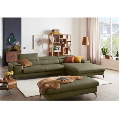 W.SCHILLIG Piedroo - Camouflage Softleder Couch mit Longchair W.SCHILLIG Piedroo - Camouflage Softleder Couch mit Longchair