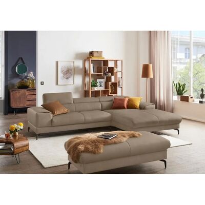 W.SCHILLIG Piedroo Ecksofa - Stein Z59 Leder, 303cm W.SCHILLIG Piedroo Ecksofa - Stein Z59 Leder, 303cm