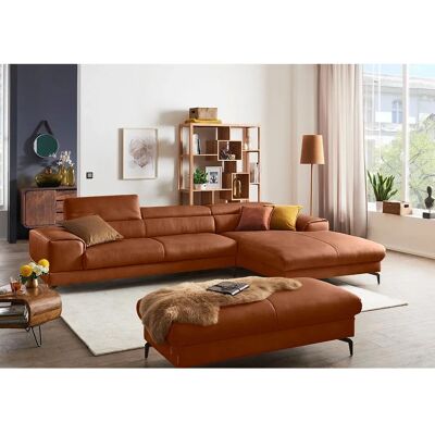 W.SCHILLIG Piedroo - Cognac L-Form Leder-Sofa - Sofa W.SCHILLIG Piedroo - Cognac L-Form Leder-Sofa - Sofa
