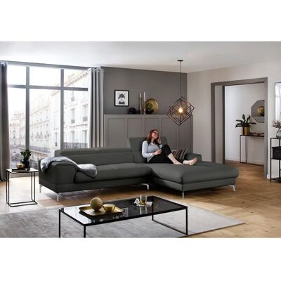 W.SCHILLIG Piedroo - Vintage Softleder 4-Sitzer, Grau W.SCHILLIG Piedroo - Vintage Softleder 4-Sitzer, Grau