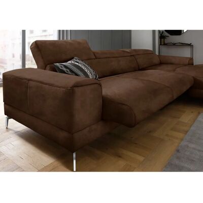 W.SCHILLIG Piedroo L-Form Sofa - Microfaser, Motorisierte Kopfstütze, Rechts Longchair W.SCHILLIG Piedroo L-Form Sofa - Microfaser, Motorisierte Kopfstütze, Rechts Longchair