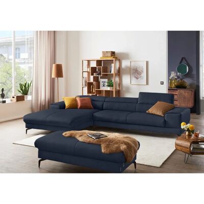 W.SCHILLIG Piedroo Ecksofa - Blau, Motorische Kopfstütze, L-Form W.SCHILLIG Piedroo Ecksofa - Blau, Motorische Kopfstütze, L-Form