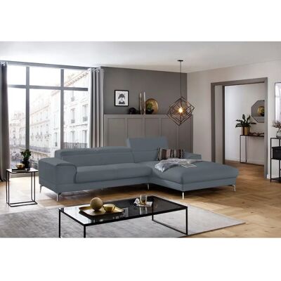 W.SCHILLIG Piedroo - Softleder Ecksofa, Blau, 303x70x193cm W.SCHILLIG Piedroo - Softleder Ecksofa, Blau, 303x70x193cm